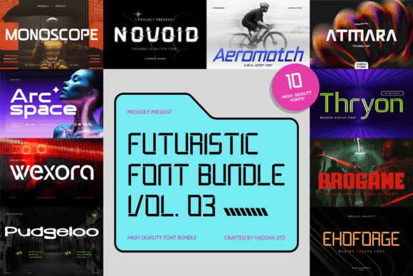 Futuristic Bundle Vol.03: Next-Gen Display Typefaces