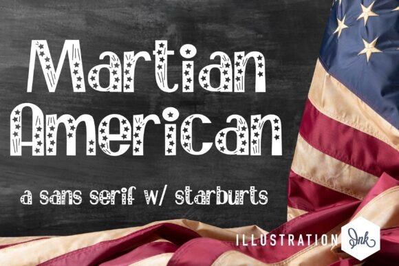 Martian American: A Festive, Hand-Drawn Display Font