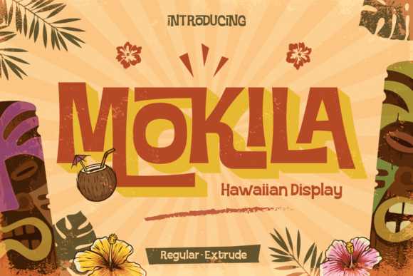 Mokila: A Vibrant Hawaiian Display Typeface for Creative Projects