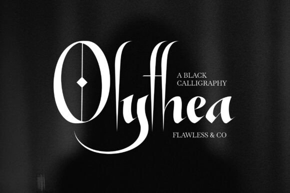 Olythea: A Black Calligraphy Font for Dramatic Elegance