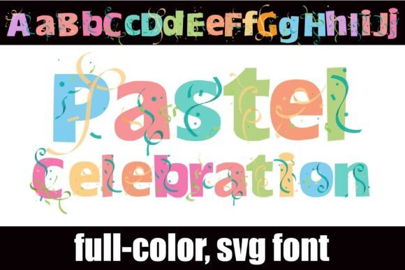 Pastel Celebrations: A Festive SVG Font for Joyful Designs