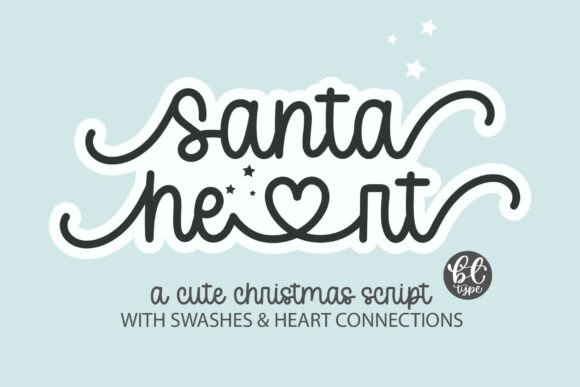 Santaheart: A Monoline Script Font for Festive Designs