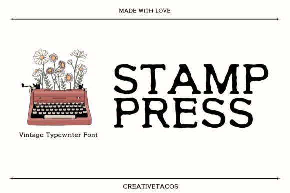 Stamp Press: A Vintage Typewriter Font for Timeless Design