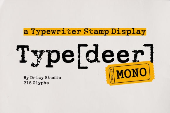 Typewriter Stamp Display Font: The Unique Appeal of Typedeer Mono