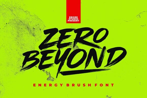Zero Beyond: A Bold Brush Font for Dynamic Designs